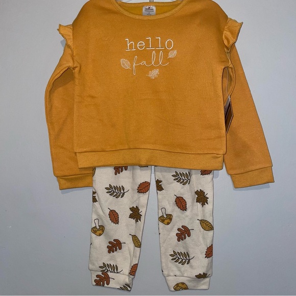 Fall girl set crew neck sweater and pants - Picture 10 of 10